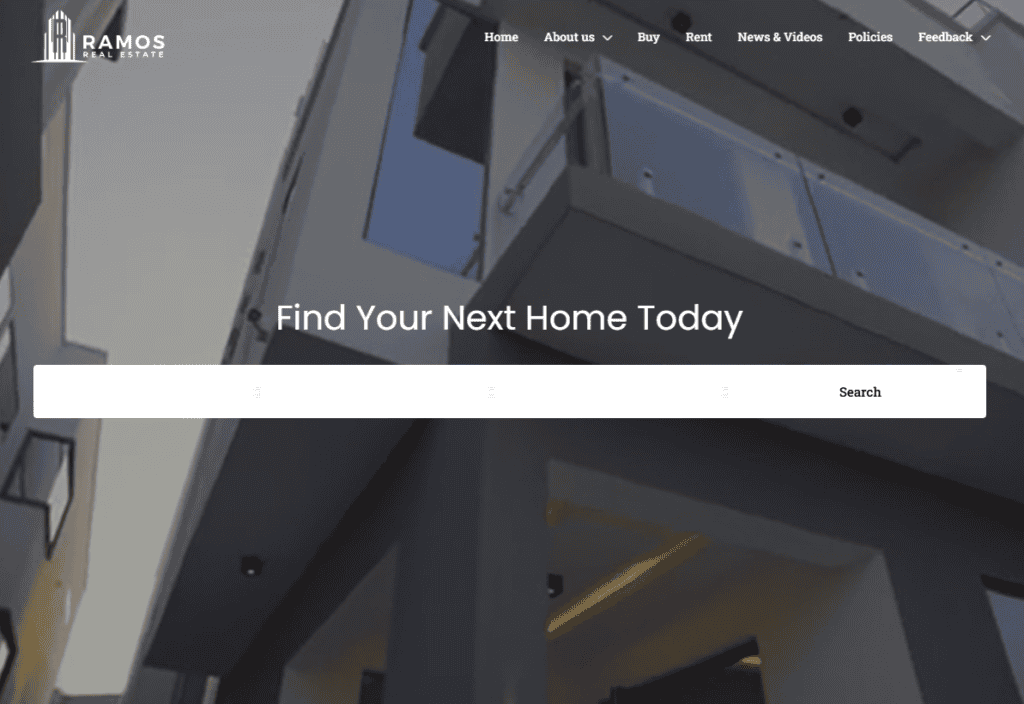 Ramos Real Estate Nigeria Website Homepage - Real Estate Companies in Lagos