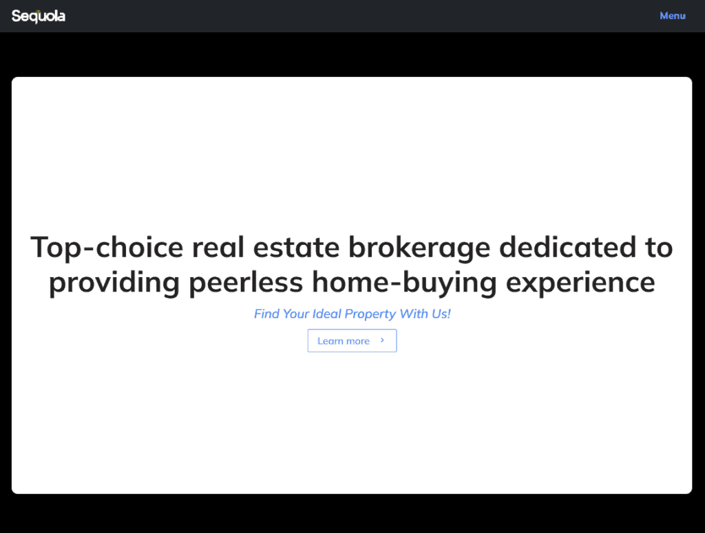 Sequola Realty Website Homepage - Real Estate Companies in Lagos