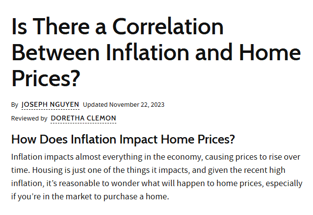 Inflation does affect property prices in Nigeria