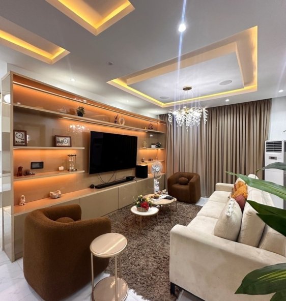 TASTEFULLY FURNISHED 2 BEDROOM APARTMENT FOR RENT 1st floor suitable for shortlet Location Osapa Lagos 01